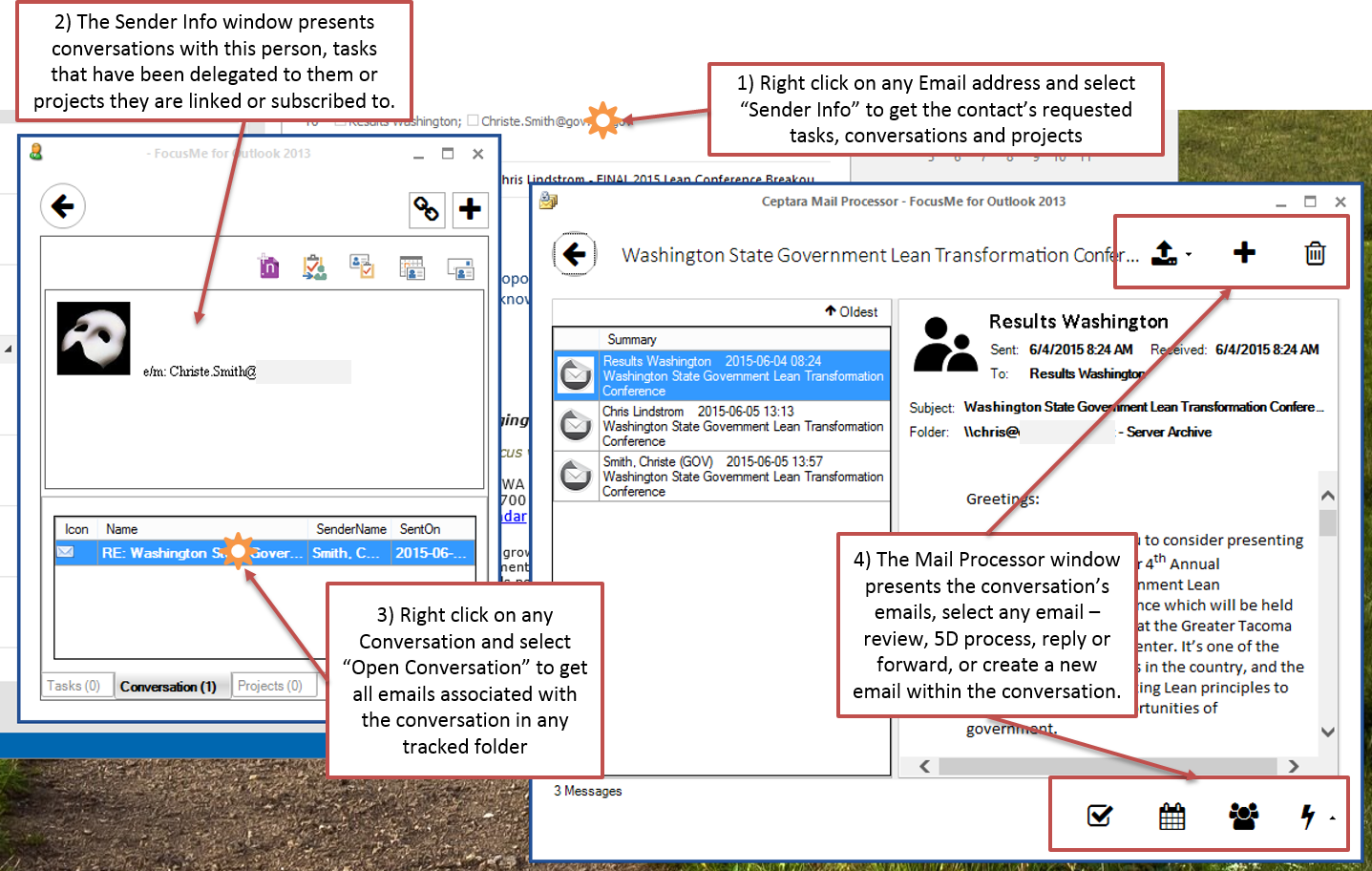 FocusMe Contact Information - Email Addr Scenario