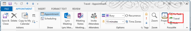 FocusMe - Travel Ribbon Button