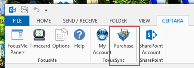 FocusMe Ribbon Purchase Button