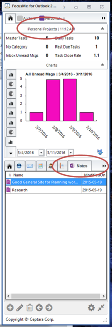 FocusMe Task Pane - OneNote
