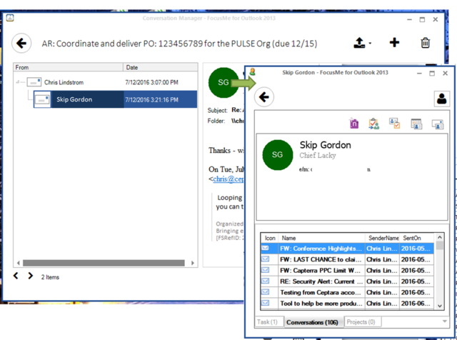 FocusMe Tracking Task Sender Info