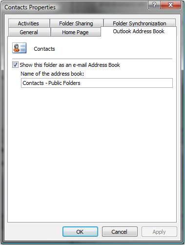 Global Address List Properties