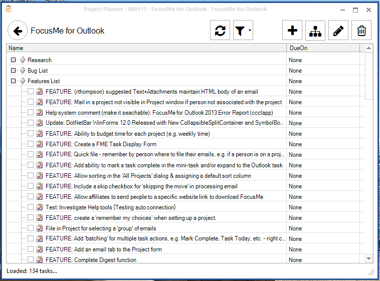 FocusMe Project Planner